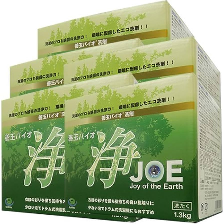 Amazon.co.jp: 善玉バイオ洗剤 洗たく用 浄JOE 1.3kg×5個 : ドラッグストア
