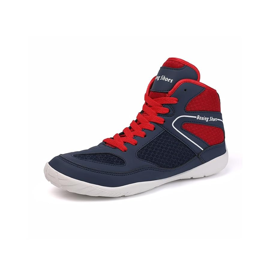 Reebok ボクシングシューズ ハイカット レッド/グレー/ブルー