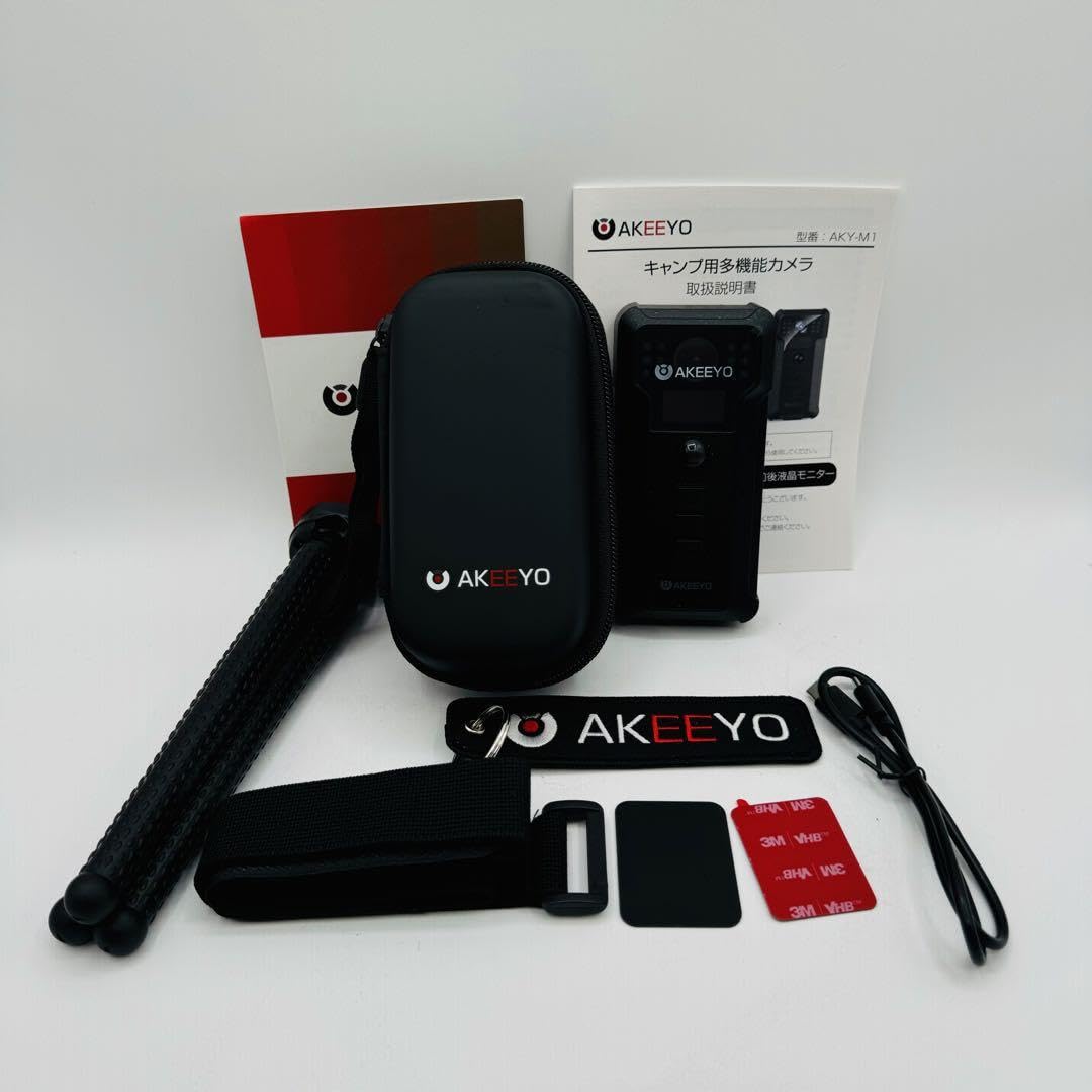 美品 AKEEYO AKY-M1 キャンプ用多機能カメラ AKEEYO:どこでも取り付け