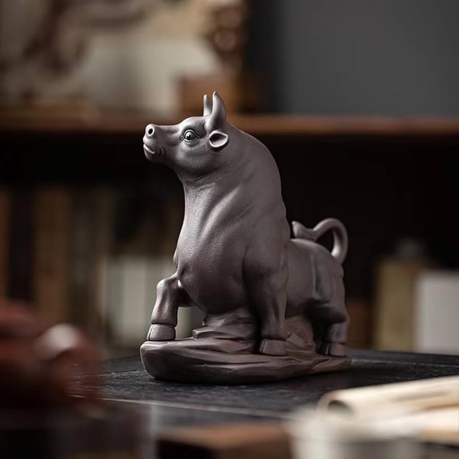 Amazon.co.jp: 闘牛 置物 オブジェ 動物 インテリア 磁器製