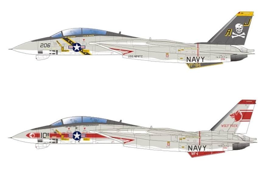 F-14AトムキャットU.S.NAVYVF-84ジョリーロジャースNo75130 F-14Aトム