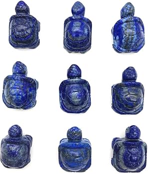 Amazon.co.jp: 1PC 天然ラピスラズリ亀亀像クリスタル宝石動物ポケット