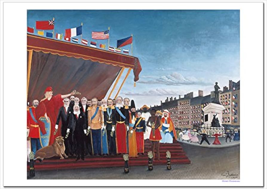 Amazon.co.jp: 世界の名画 ルソー平和のしるしとして共和国に挨拶に来