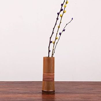 Amazon.co.jp: 花器 花瓶 竹製 インテリア 竹の籐 DIY 置物 キッチン