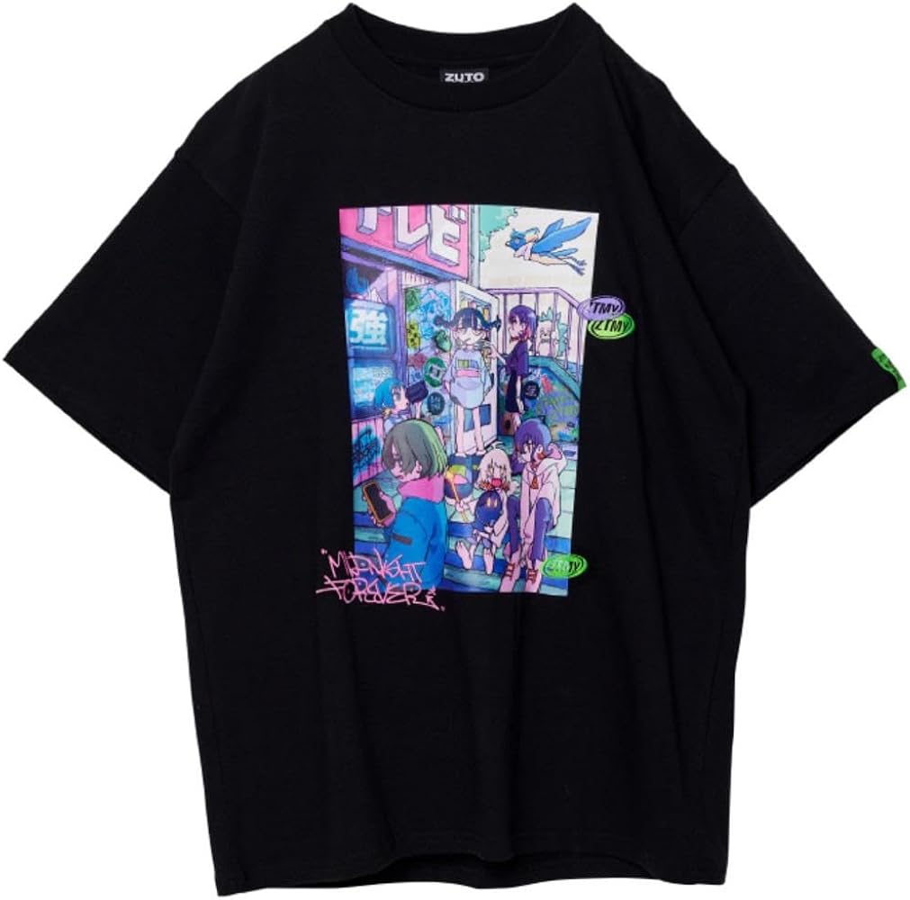 ずっと真夜中でいいのに。 HP 卸売 TOP Tシャツ 黒 Lサイズ ずとまよ