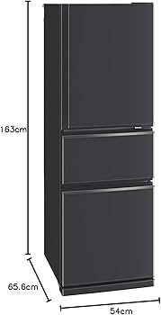 Amazon | 三菱電機 冷蔵庫 幅54cm 272L 右開き 3ドア 野菜室が真ん中