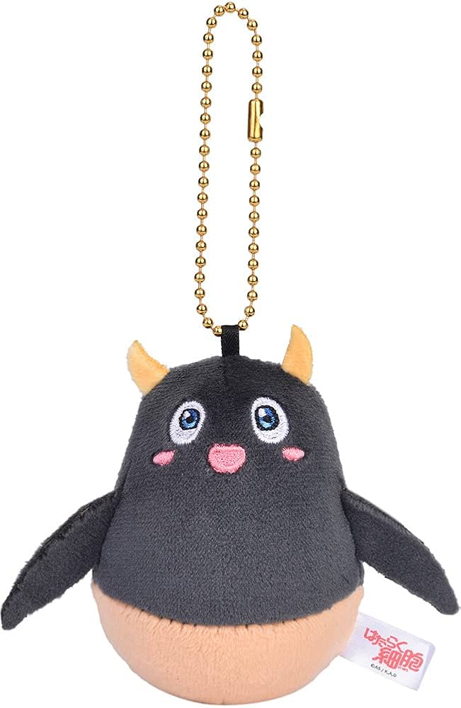 Amazon.co.jp: はたらく細胞 乳酸菌[クロ] 低反発ぬいぐるみキー