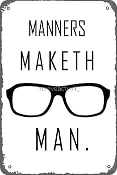 Amazon.co.jp: NIUMOWANG メタルサイン - Kingsman: Manners Maketh