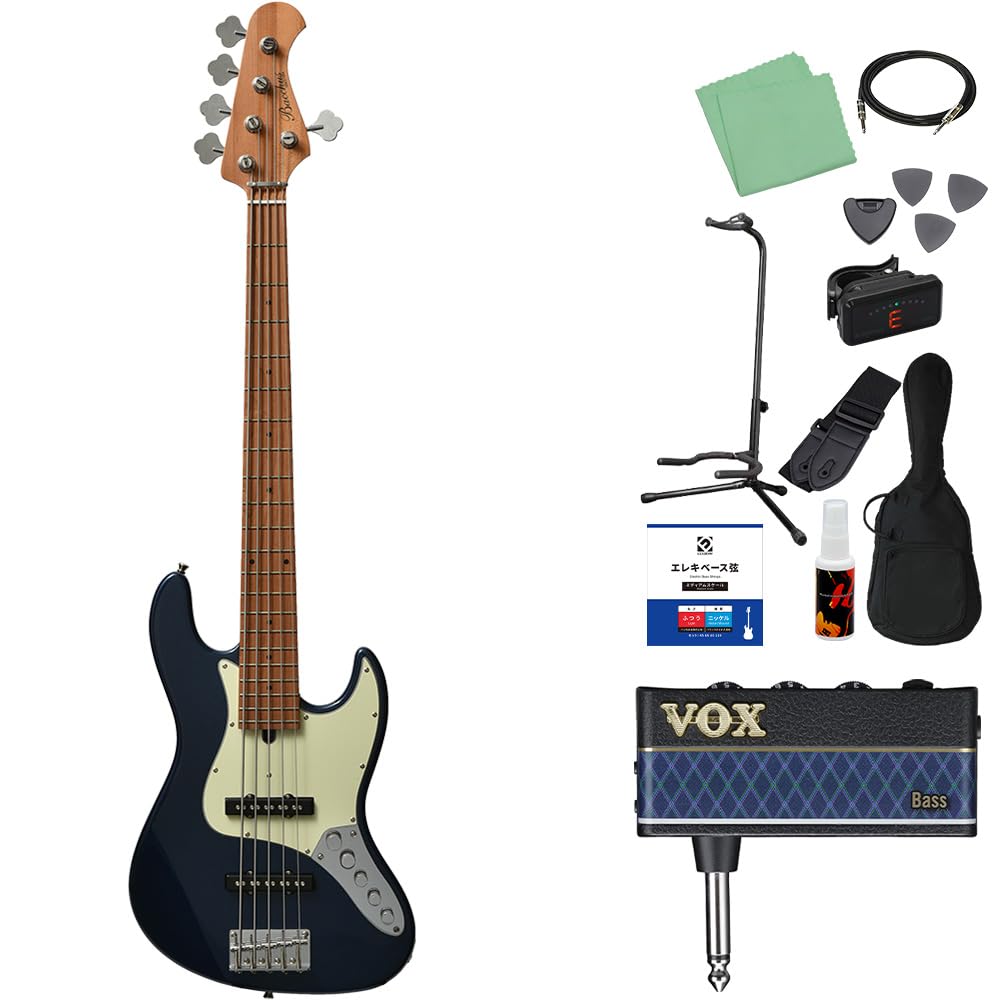 Amazon | Bacchus WJB5-630-RSM/M-Act 5弦ベース 初心者12点セット