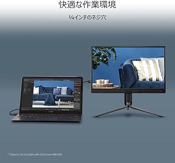 Amazon.co.jp: ASUS モバイルモニター ZenScreen MB165B 15.6インチ/HD