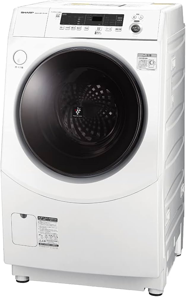Amazon | シャープ 洗濯機 ドラム式 ES-H10F-WR ヒーター乾燥 右開き