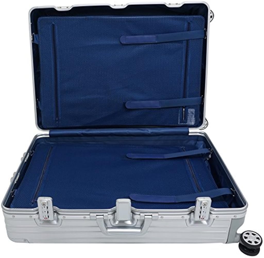 Amazon | アルミニウム製スーツケース 色シルバー Lサイズ 89L 28