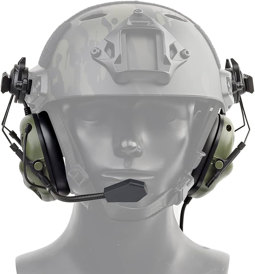 Amazon | JFFCESTORE ヘルメットウェイ タクティカルヘッドセット