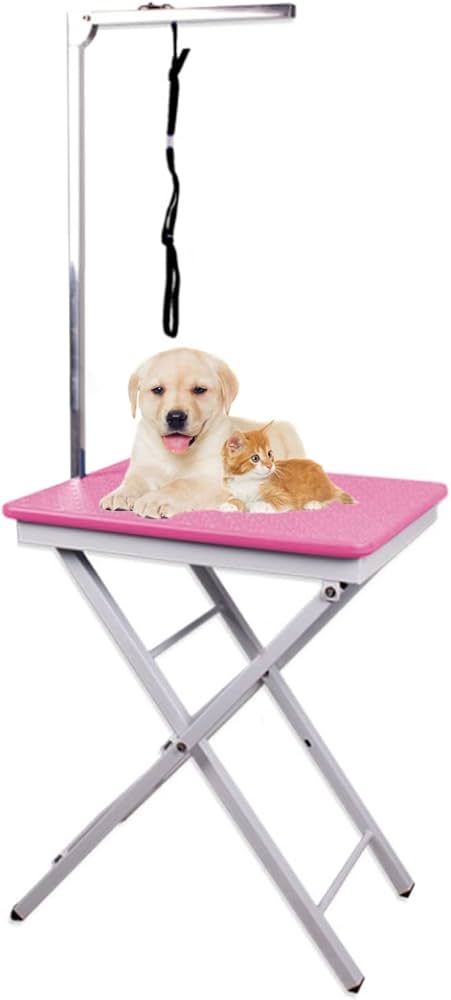 トリミングテーブルトリミング台多機能ピンクトリミング用品シルバー