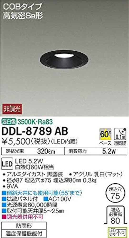 Amazon.co.jp: 大光電機（DAIKO） ダウンライト(軒下兼用) LED