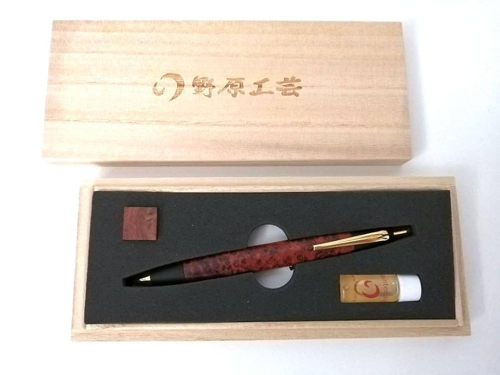 野原工芸 花梨紅白 特上杢 スタンダード ボールペン
