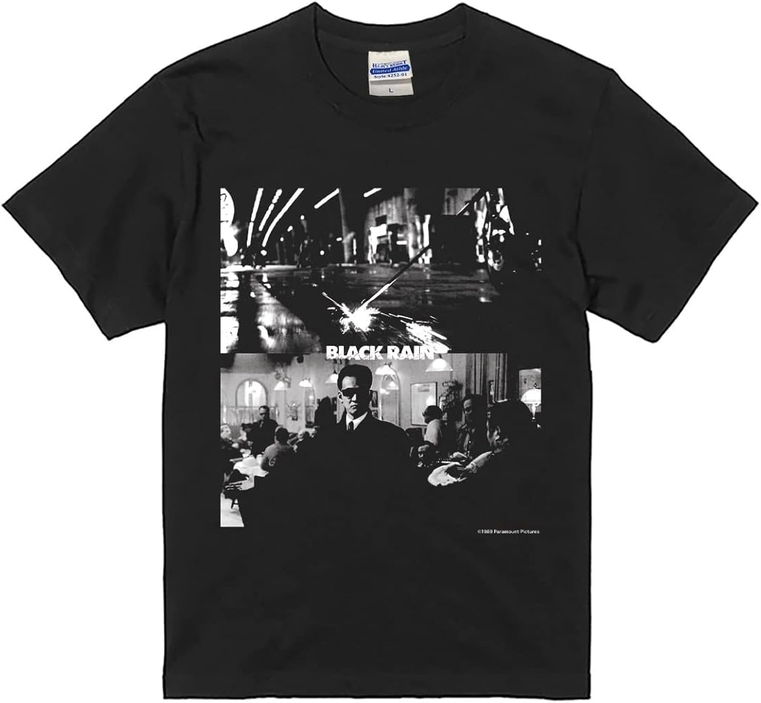 Amazon.co.jp: 映画 BLACK RAIN Tシャツ 黒 Lサイズ BLACK ブラック
