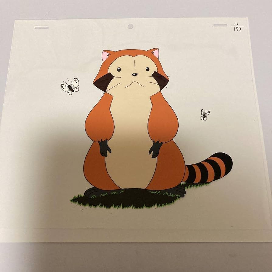 Amazon.co.jp: あらいぐまラスカル限定復刻セル画 ちょうちょう : おもちゃ
