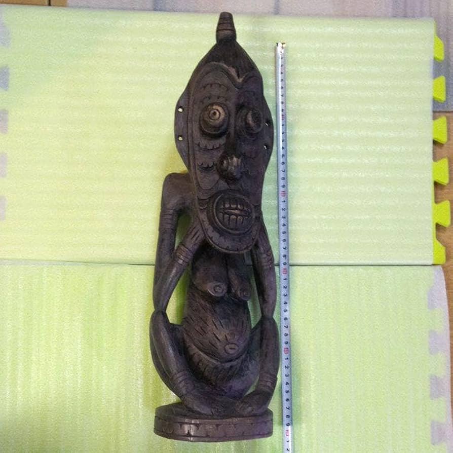 Amazon.co.jp: パプアニューギニア 木彫像 オブジェ 木製 木彫り 雑貨
