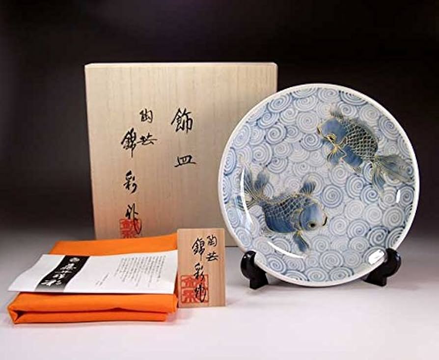 伊万里 皿 染付 金彩 色絵 6枚 染付金彩2枚 伊万里 皿 染付 金彩 色絵