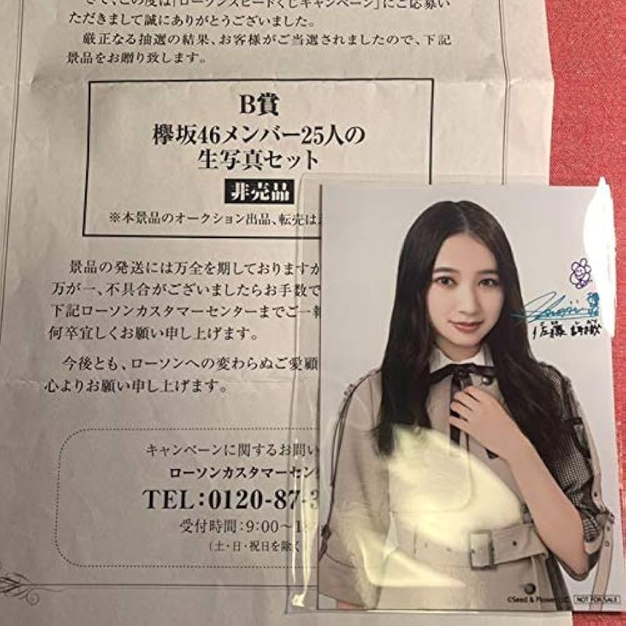 ローソンスピードくじ 欅坂46 B賞 生写真セット ローソンスピードくじ