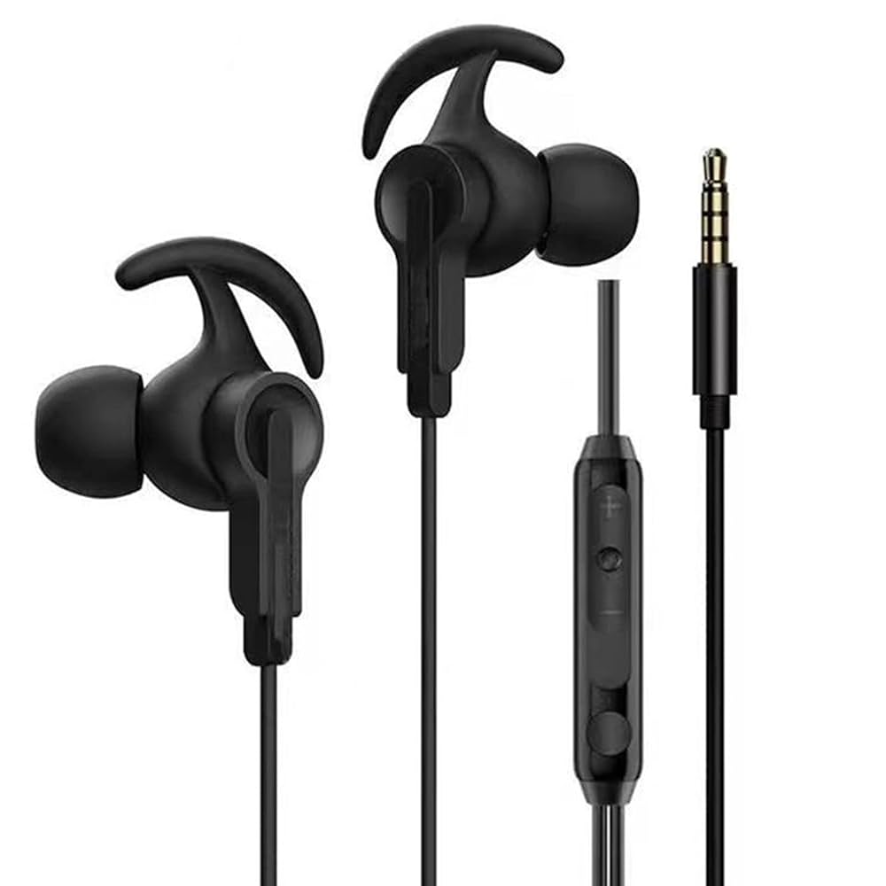 ブラック 有線イヤホン 収納ケース付き Denon ブラック 有線イヤホン