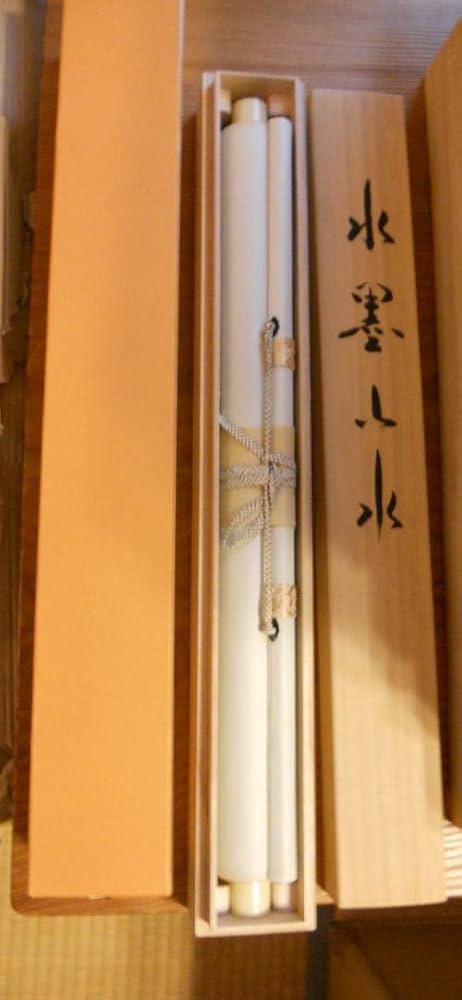 掛け軸 万峰 作 秋山水 絹本 希少 軸装 茶道具 掛軸 美品 です