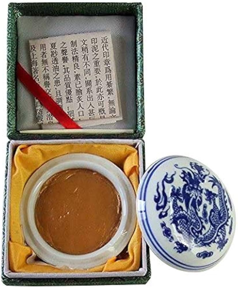 Amazon.co.jp: 印泥 西冷印社 金色 1/2両(15g) 朱肉 落款 篆刻