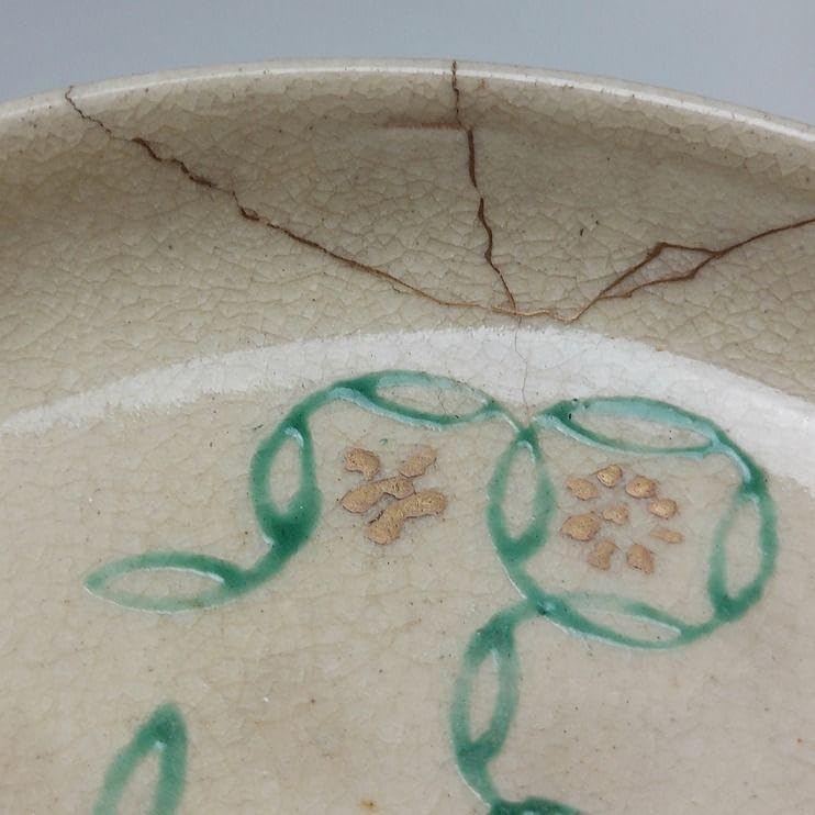 22-382古清水(粟田焼)の美山窯小皿10客