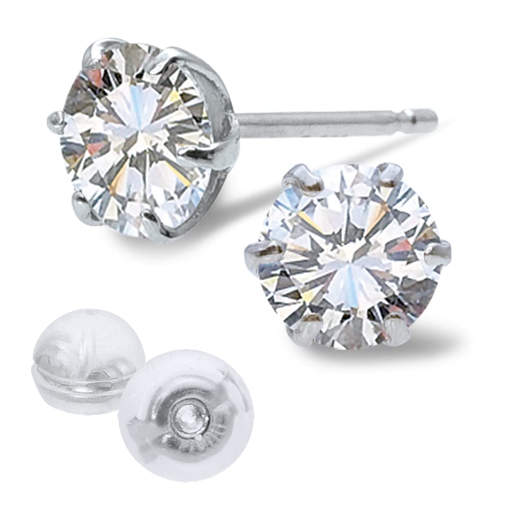PT天然ダイヤモンドピアス 計0.6ct 鑑定書付き
