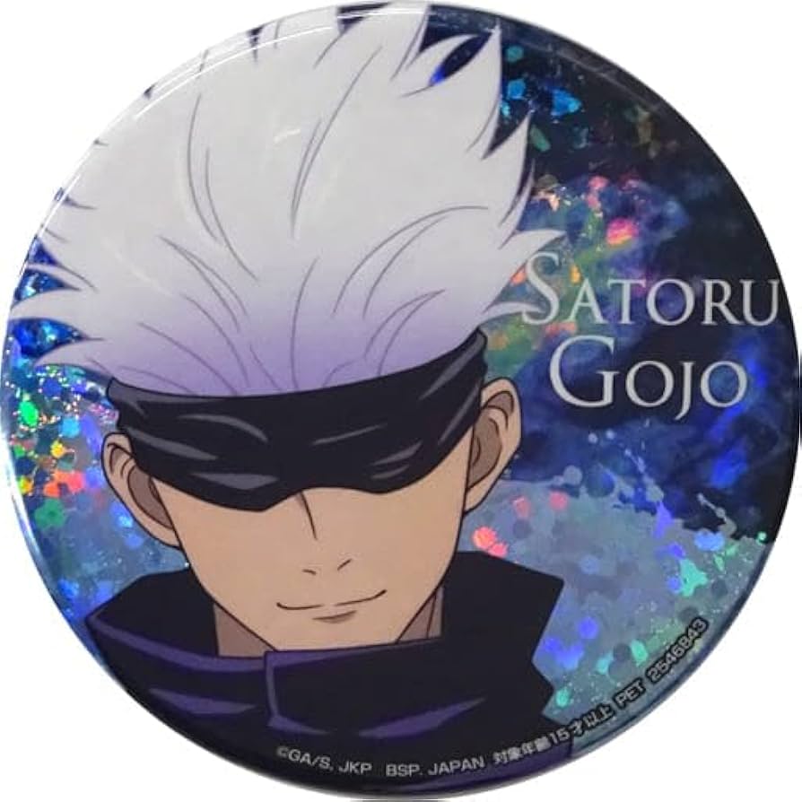 Amazon | 五条悟(口閉じ) ホログラム缶バッジ 「呪術廻戦」 | バッジ