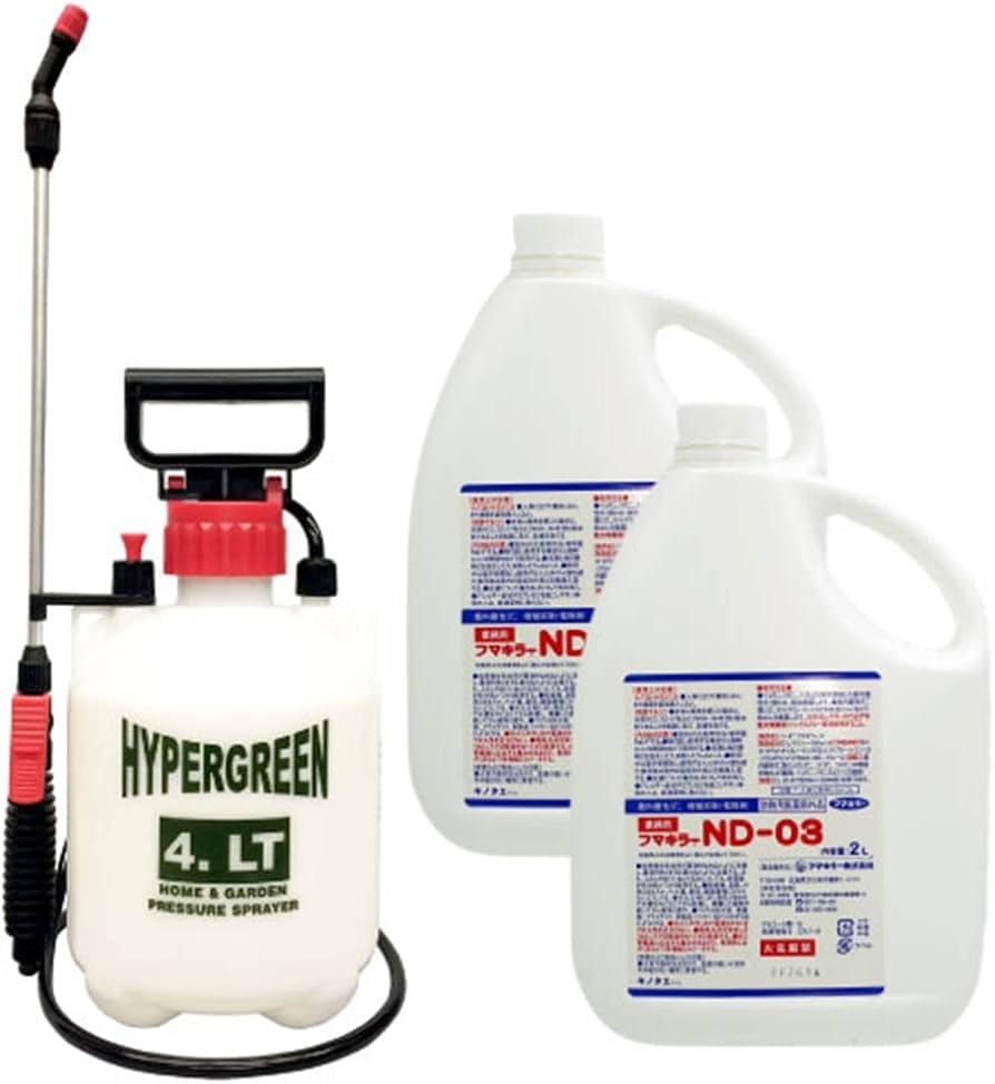Amazon.co.jp: ノミ ダニ駆除用殺虫剤 フマキラー ND-03 2L×2本 ＋蓄圧