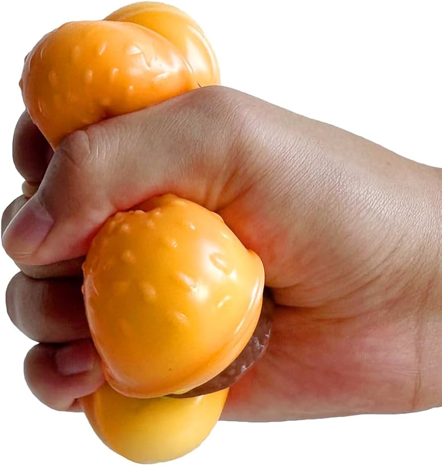 オレンジ ハンバーガー型スクイーズ約10cm Amazon.co.jp: スクイーズ