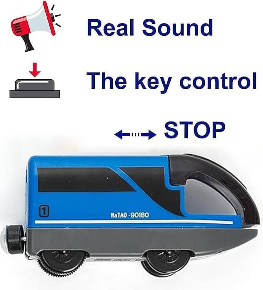 Amazon | TOPLIVING 電池式列車 マグネット接続 都市間電車 木製電車の