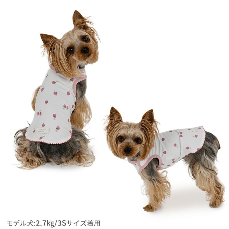犬服 S わんこの普段着 いちごにラメドット 犬服 S わんこの普段着いちご