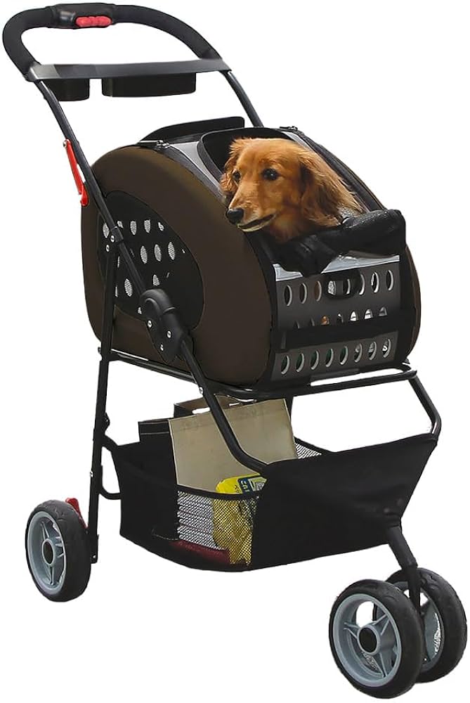 Amazon | アイリスオーヤマ 4WAYペットカート FPC-920 ブラウン