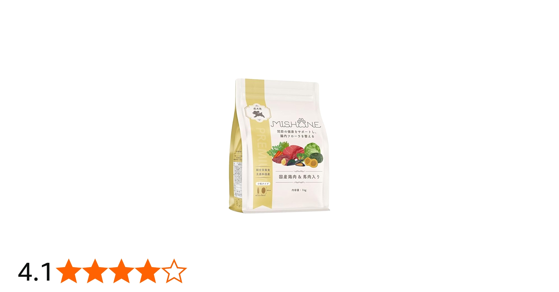 Amazon.co.jp: ミシュワン ドッグフード 成犬用(国産鶏肉＆馬肉)1kg×1