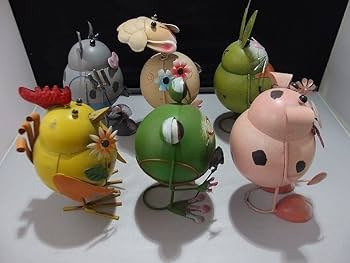 Amazon.co.jp: ゆらゆらアニマル ブリキ 動物 置物 オブジェ