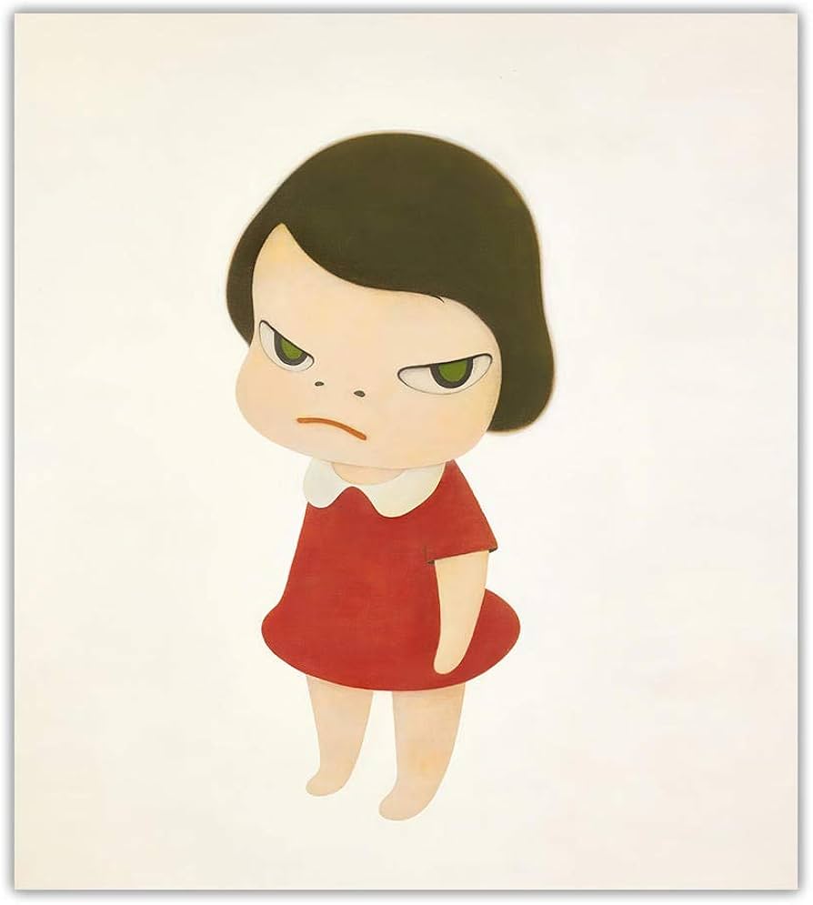 Amazon｜JSWHP 奈良美智ポスターアブストラクト《後ろのナイフ