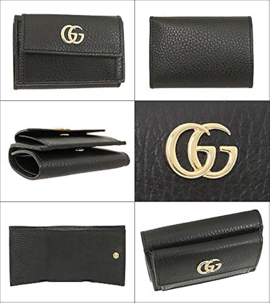 GUCCI / 3ツ折サイフ_GGマーモント/レザー/ブラック/レディース GUCCI