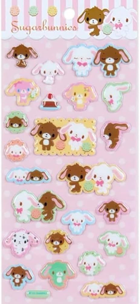 Amazon.co.jp: シュガーバニーズ ぷっくり シール 思い出 平成シリーズ