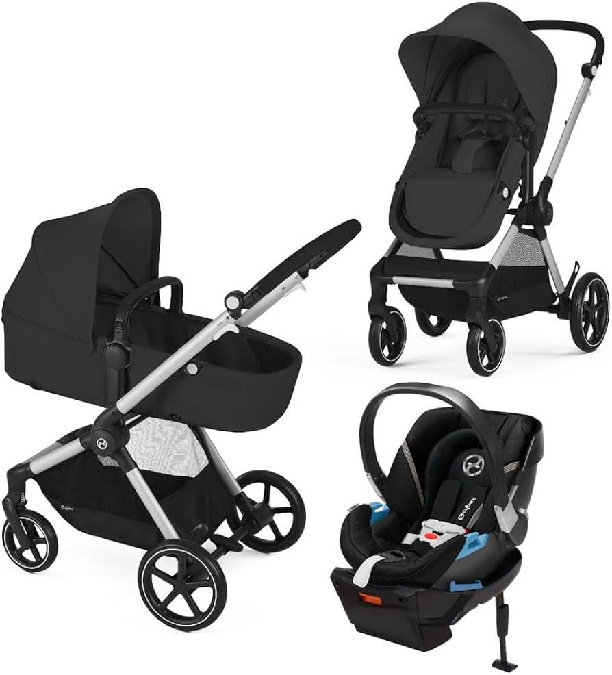 Cybex EOS 5-in-1 Travel System Stroller (Moon Black Seat with