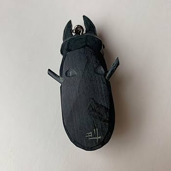 Amazon.co.jp: 木製 アイヌ 木彫 砂澤ビッキ風 クワガタ虫 からくり