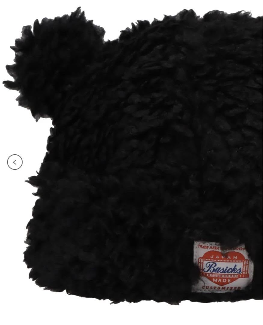 BASICKS クマ耳ニット帽 黒 basicks Bear Beanie Amazon.co.jp