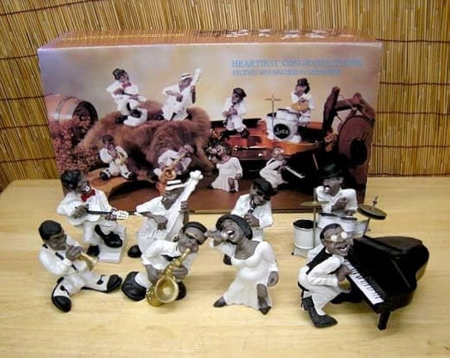 ジャズバンド置き物 フィギュア ジャズバンド 黒人 フィギュア 置物 8
