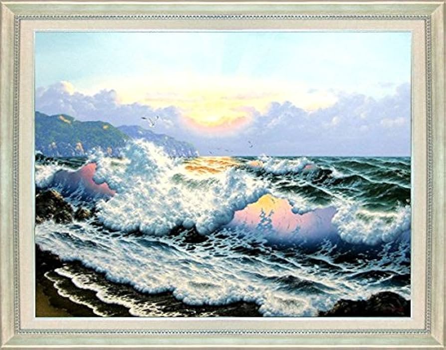 絵画 油彩4号 風景画 油絵 風景 アンティーク 油彩 絵画 セット B4原画