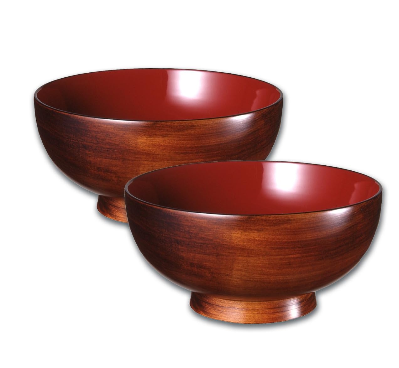 Amazon.co.jp: 酒井産業 とち汁椀(2客組) 木製汁椀 木製 お椀 漆塗