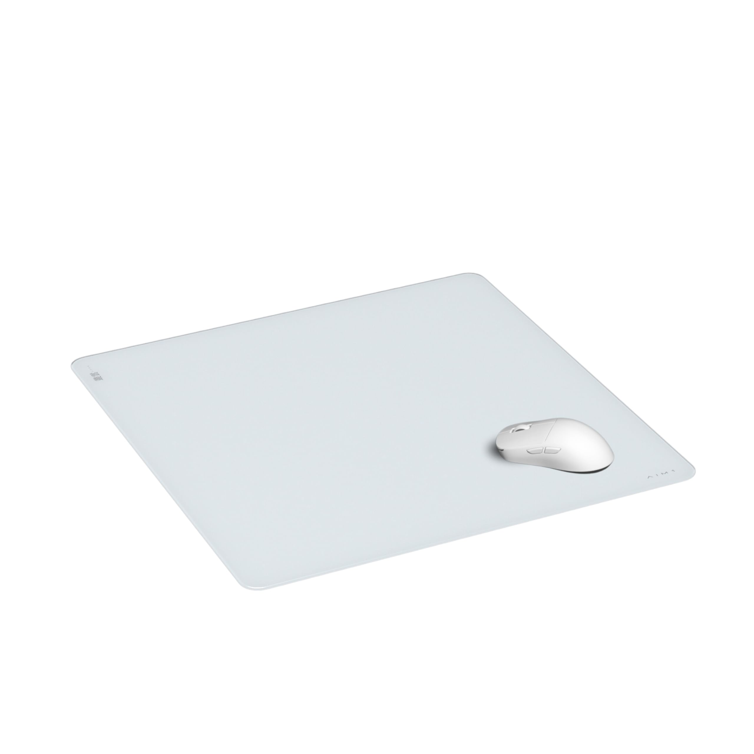 新品 AIM1 MURAKUMO ガラス製マウスパッド 500×500 ホワイト AIM1 叢雲