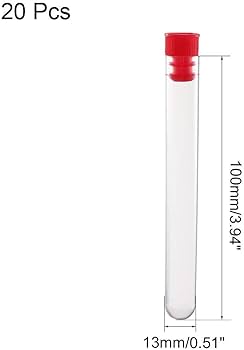 Amazon.co.jp: XYWHPGV キャップ付きプラスチック試験管20個