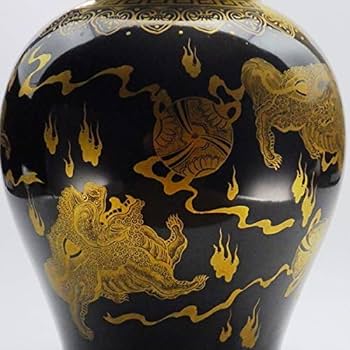 ○中国製 大魚図 陶器壺 縁起物 商売繁盛 富貴 風水 花器 ○中国製 大